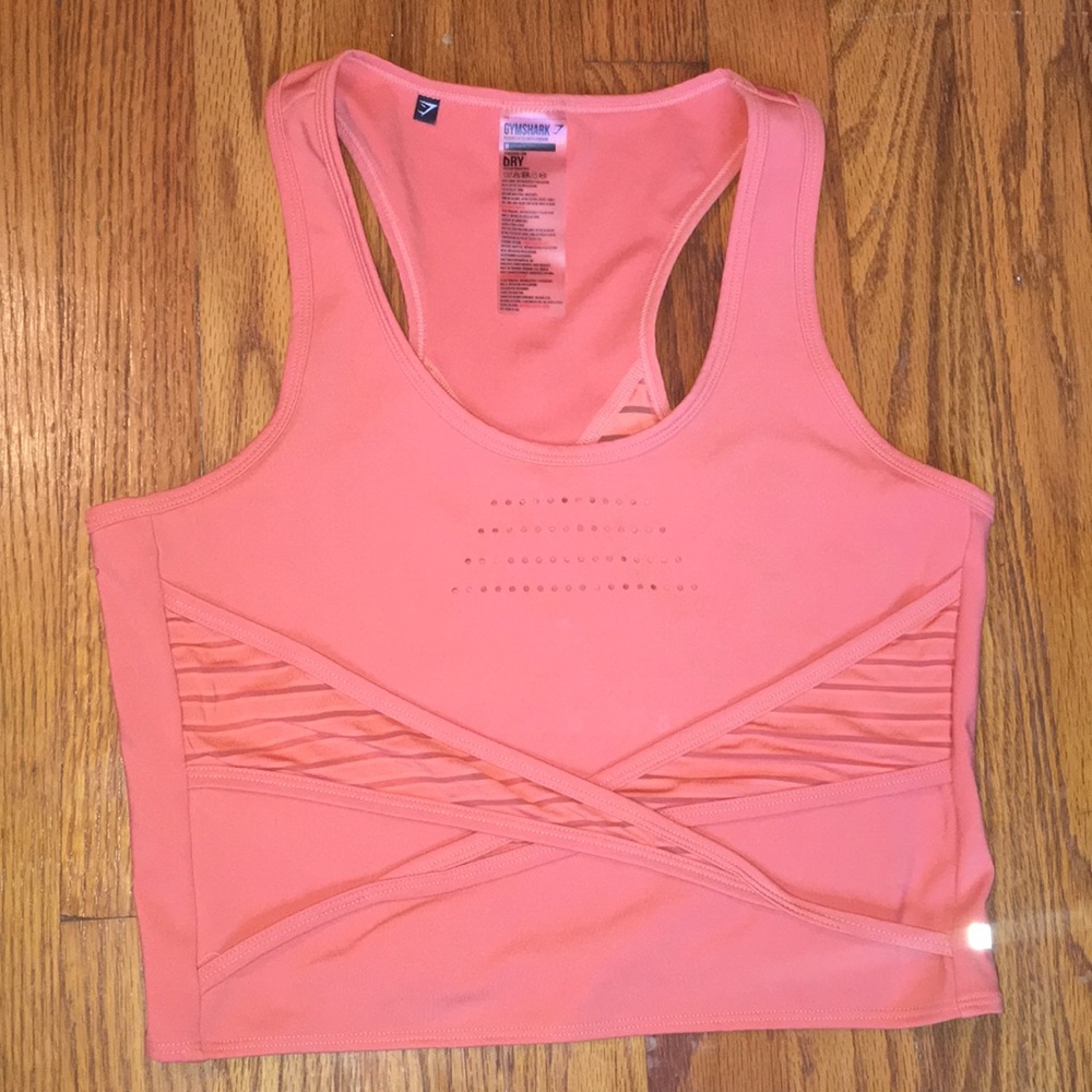 Gymshark cropped workout tank (orange!)
